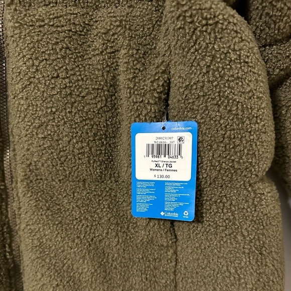 Women's Puffect Sherpa Jacket Size XL color Stone Green - Picture 4 of 7